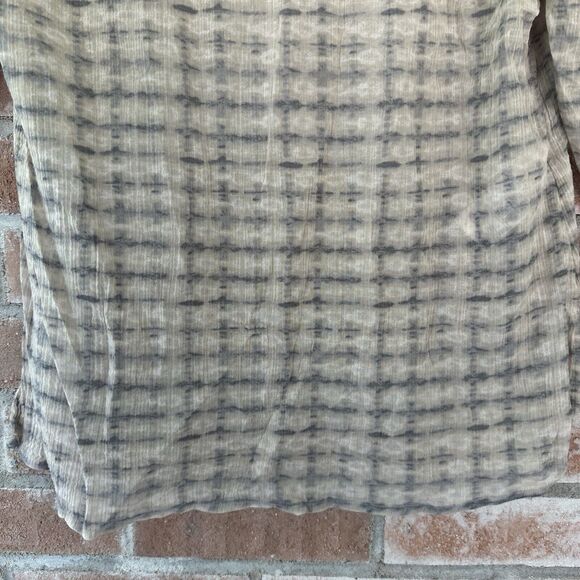 Tommy Bahama Lightweight Button Beach Roll Tab Shirt Small Beige Gray - Picture 7 of 10